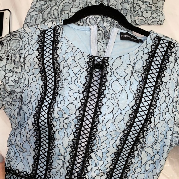 Blue Lace Midi Dress - Picture 5 of 6